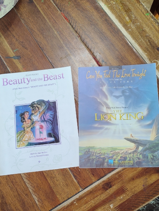Other - The Lion King And Beauty And The Beast Disney Sheet Music Vintage 1990s